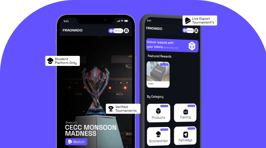 Fragnado mobile app — tournaments and rewards